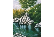 Il lago del Boglietto - Olio su tela 35 x 45